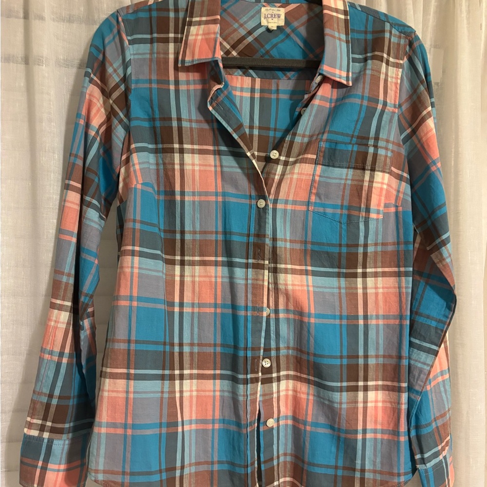 J. Crew Plaid Button-Up Shirt